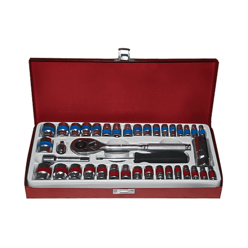 40PCS SOCKET METAL CASE SET (1/4'&3/8')